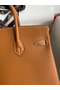 Hermes Birkin 25 Handmade Bag In Gold Epsom Calfskin  Replica