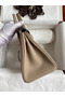 Hermes Birkin 25 Handmade Bag In Grey Clemence Leather  Replica