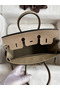 Hermes Birkin 25 Handmade Bag In Grey Clemence Leather  Replica