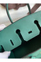 Hermes Birkin 25 Handmade Bag In Malachite Clemence Leather  Replica