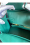 Hermes Birkin 25 Handmade Bag In Malachite Clemence Leather  Replica