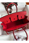 Hermes Birkin 25 Handmade Bag In Red Epsom Calfskin  Replica