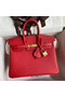 Hermes Birkin 25 Handmade Bag In Red Epsom Calfskin  Replica