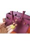 Hermes Birkin 25 Handmade Bag In Ruby Clemence Leather  Replica