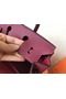 Hermes Birkin 25 Handmade Bag In Ruby Clemence Leather  Replica