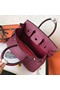 Hermes Birkin 25 Handmade Bag In Ruby Clemence Leather  Replica