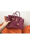 Hermes Birkin 25 Handmade Bag In Ruby Clemence Leather  Replica