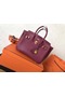 Hermes Birkin 25 Handmade Bag In Ruby Clemence Leather  Replica