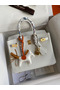 Hermes Birkin 25 Handmade Bag In White Epsom Calfskin  Replica