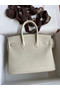 Hermes Birkin 25 Retourne Handmade Bag In Beton Matte Alligator Leather  Replica