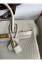 Hermes Birkin 25 Retourne Handmade Bag In Beton Matte Alligator Leather  Replica