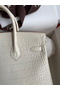 Hermes Birkin 25 Retourne Handmade Bag In Beton Matte Alligator Leather  Replica