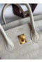 Hermes Birkin 25 Retourne Handmade Bag In Beton Matte Alligator Leather  Replica