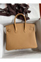 Hermes Birkin 25 Retourne Handmade Bag In Biscuit Epsom Calfskin  Replica