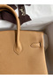 Hermes Birkin 25 Retourne Handmade Bag In Biscuit Epsom Calfskin  Replica
