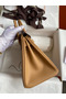 Hermes Birkin 25 Retourne Handmade Bag In Biscuit Epsom Calfskin  Replica