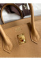 Hermes Birkin 25 Retourne Handmade Bag In Biscuit Epsom Calfskin  Replica