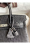 Hermes Birkin 25 Retourne Handmade Bag In Black Ostrich Leather  Replica