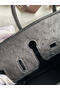 Hermes Birkin 25 Retourne Handmade Bag In Black Ostrich Leather  Replica