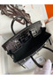 Hermes Birkin 25 Retourne Handmade Bag In Black Shiny Alligator Leather  Replica