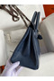 Hermes Birkin 25 Retourne Handmade Bag In Blue Saphir Lizard Leather  Replica