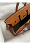 Hermes Birkin 25 Retourne Handmade Bag In Gold Barenia Calfskin  Replica