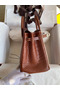 Hermes Birkin 25 Retourne Handmade Bag In Gold Matte Alligator Leather  Replica