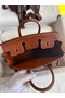 Hermes Birkin 25 Retourne Handmade Bag In Gold Matte Alligator Leather  Replica