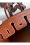 Hermes Birkin 25 Retourne Handmade Bag In Gold Matte Alligator Leather  Replica