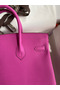 Hermes Birkin 25 Retourne Handmade Bag In Magnolia Clemence Leather  Replica