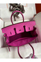 Hermes Birkin 25 Retourne Handmade Bag In Magnolia Clemence Leather  Replica