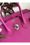 Hermes Birkin 25 Retourne Handmade Bag In Magnolia Clemence Leather  Replica