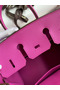 Hermes Birkin 25 Retourne Handmade Bag In Magnolia Clemence Leather  Replica