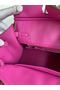 Hermes Birkin 25 Retourne Handmade Bag In Magnolia Clemence Leather  Replica