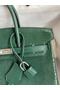 Hermes Birkin 25 Retourne Handmade Bag In Malachite Lizard Leather  Replica