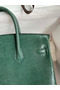 Hermes Birkin 25 Retourne Handmade Bag In Malachite Lizard Leather  Replica