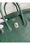 Hermes Birkin 25 Retourne Handmade Bag In Malachite Lizard Leather  Replica