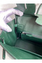 Hermes Birkin 25 Retourne Handmade Bag In Malachite Lizard Leather  Replica