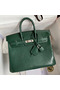 Hermes Birkin 25 Retourne Handmade Bag In Malachite Lizard Leather  Replica