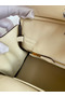 Hermes Birkin 25 Retourne Handmade Bag In Nata Swift Calfskin  Replica