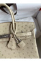 Hermes Birkin 25 Retourne Handmade Bag In Parchemin Ostrich Leather  Replica