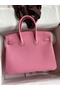 Hermes Birkin 25 Retourne Handmade Bag In Pink Clemence Leather  Replica