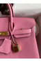 Hermes Birkin 25 Retourne Handmade Bag In Pink Clemence Leather  Replica