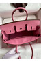 Hermes Birkin 25 Retourne Handmade Bag In Pink Clemence Leather  Replica