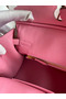 Hermes Birkin 25 Retourne Handmade Bag In Pink Clemence Leather  Replica