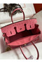 Hermes Birkin 25 Retourne Handmade Bag In Pink Ostrich Leather  Replica