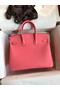 Hermes Birkin 25 Retourne Handmade Bag In Rose Lipstick Swift Calfskin  Replica