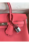 Hermes Birkin 25 Retourne Handmade Bag In Rose Lipstick Swift Calfskin  Replica