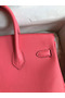 Hermes Birkin 25 Retourne Handmade Bag In Rose Lipstick Swift Calfskin  Replica