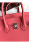 Hermes Birkin 25 Retourne Handmade Bag In Rose Lipstick Swift Calfskin  Replica